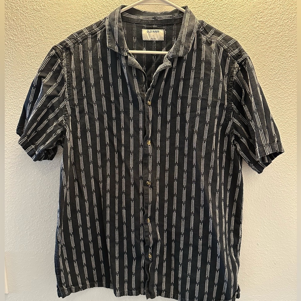 Navy White Stripe Polo